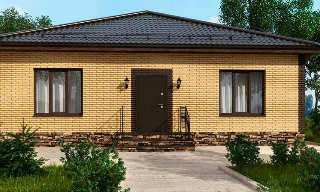 Проекты одноэтажных домов из кирпича | Строй-Ктн - Котельники от 3657 рублей